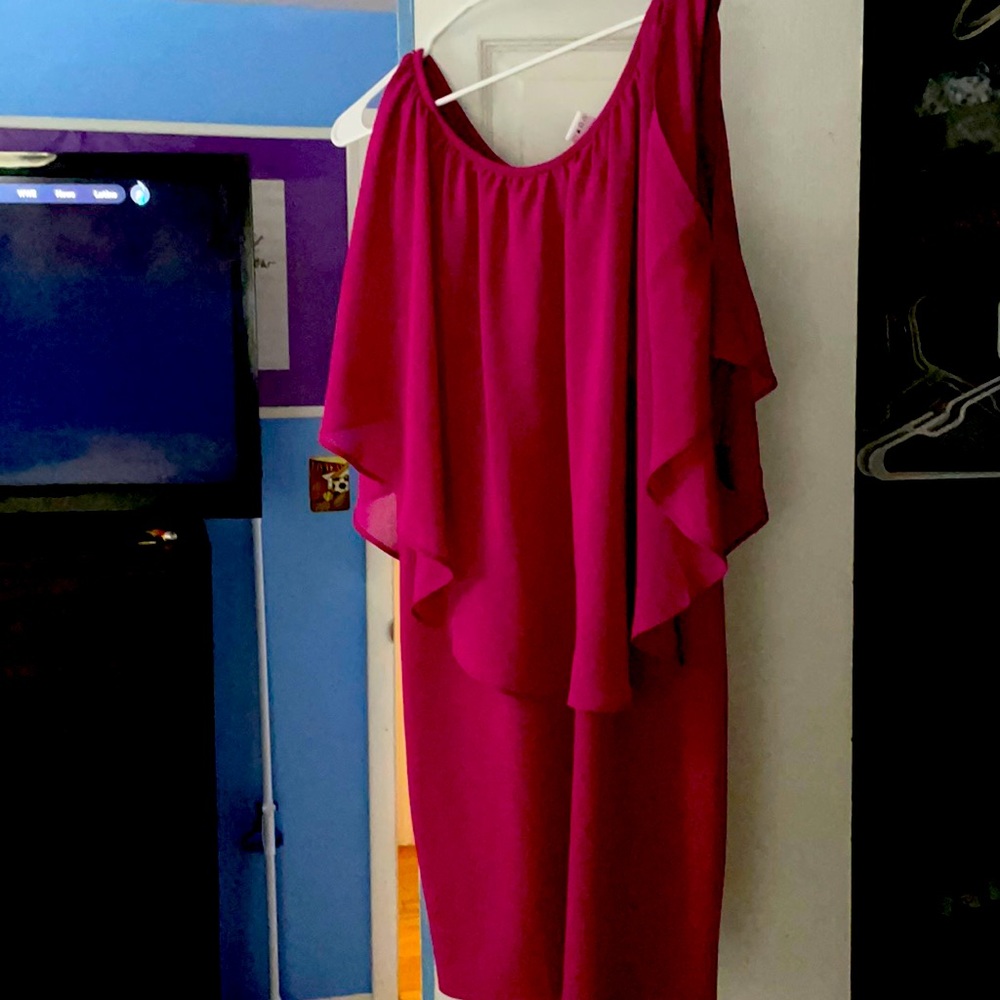 Magenta mini dress